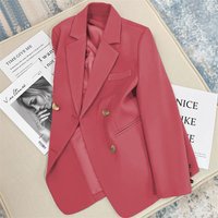 Elegant British-Style Blazer For Women – Classic Notch Lapel Jacket (S-3XL, 12 Sophisticated Colors, Office & Casual Wear)