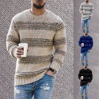 Clothing Pullover Sweaters Autumn Winter Sweaters Large Striped Casual Sweaters