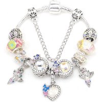 Charm Bracelets Fashion Exquisite Bracelets Pan's New DIY Colorful Love Crystal Diamond Beads