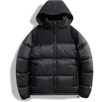 Men’s Oversized Puffer Jacket – Winter Thickened Hooded Coat With Zip Closure (M-7XL, Black/Beige/Orange/Pink/Navy/Neon Green)