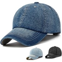 Vintage Denim Baseball Cap Solid Color Unisex Sports Casual Snapback Outdoor Men Women Jeans Adjustable Sun Hat