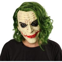 Movie Accurate Heath Ledger Cosplay Mask Realistic Scars & Detachable Hair Halloween Parties & Comic Conventions