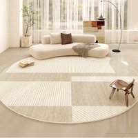 Simple Round Carpet High Grade Living Room Carpet Soft Comfortable Cashmere Carpet Bedroom Bedside Blanket