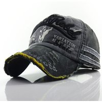 Hot 100% Washed Cotton Baseball Cap Snapback Caps Retro Letter Bone Hats Gorras Hombre Dad Casual