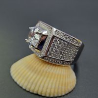 New S Silver Fashion For Men, Bold Super Shiny Diamond Ring, Men's Ring