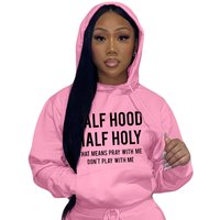 Women’s Print Casual Loose Large Size Hoodie with Hat