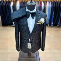 Luxury Jacquard Suit – Elegant Stage & Wedding Tuxedo Groom Groomsmen & Performers