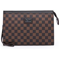 High End Handbag Checkered Pattern Light Luxury Business Envelope Bag Horizontal Large Capacity Clutch Square Design