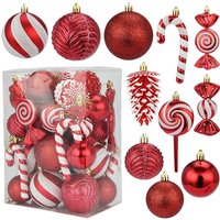 Christmas 8cm 6cm36 Piece Set Christmas Ball Christmas Pendant Candy Gift Box suit Christmas Tree Accessories Decoration
