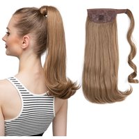 Cross border high temperature silk wig clip long hair ponytail female winding micro curl chemical fiber ponytail manufacturer foreign trade