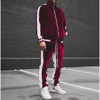 Spring Autumn Ms Veet Set Sport Suit Male Plus Velour Thick Hoodies+ Pants Warm Sweatshirt Sportswear Tracksuit
