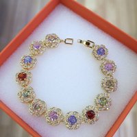 nable High-end Bracelet Hand Luxurious Flower 12mm Full Hot Accessories, Temperament, Jewelry,