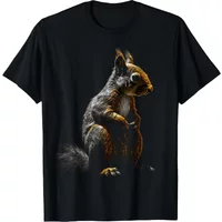 Squirrel Wild Animals Forest Art Animal Squirrel T Shirt Tees Top