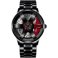 Fashion Car Wheel Watches Luxury Stainless Steel Waterproof Watch Quartz Wrist Watches Male Clock Relogio Masculino