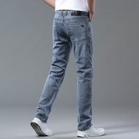 Clothing Autumn Winter High end Business Oversized Korean Stretch Slim Fit Jeans Straight Tube Loose Casual