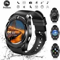 V8 Waterproof Smart Watch Bluetooth Sports Smartwatch Camera SIM Card Slot Android Message Reminder