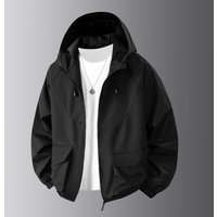 Men's Casual Loose Trend Solid Color Versatile Spring 2025 New Zipper Windproof Men's Jacket