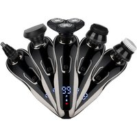 5 In 1 Electric Razor Shaver Rechargeable Cordless Head Beard Trimmer Shaver Kit IPX6 Waterproof Dry Wet Grooming Kit