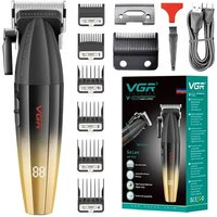 VGR Metal Professional 9000RPM Clipper 8W Rechargeable Hair Trimmer Cordless Barber Electric Haircut