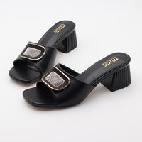 Heel Sandals Summer Open Toe Fashion One Strap Large High Heels Sexy Versatile Rhinestone Sandals Sandals