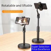 Adjustable Angle Phone Stand Live Streaming Desk Mount Secure Clamp Foldable & Portable Smartphones Tablets Online Classes