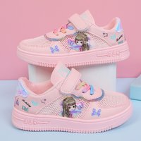 Girls‘ Mesh White Shoes 2025 Spring And Summer Breathable New Children’s Sneakers For Middle And Large Children’s Casual Sports Shoes