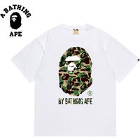 A BATHING APE BAPE-Camouflage Ape Head Letter Pattern Men And Women Short Sleeved T-shirt
