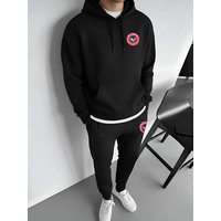 Clothing Trendy Brand Casual Sports Clothing Can Be Customized Logo Spring Autumn Hooded Cardigan Jacket Jacket Pants Suit
