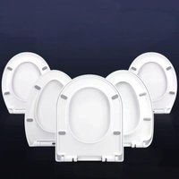 Heavy-Duty UF Resin Toilet Seat Cover - Universal Square Slow-Close Commode Lid With Rustproof Hinges Thick Bathroom Toilet Seat