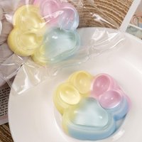 2Pcs Squishy Cat Paw Squeeze Toys Soft Jelly Kitty Squeeze Fidget Toys Sensory Fidget Decompression Toy 3 Cat Paw