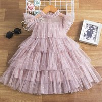 Foreign trade new style girls‘ fairy skirt European and American cake mesh tutu skirt children’s birthday performance clothes
