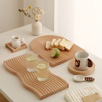 Irregular Wooden Tray – Japanese Style Decorative Serving Tray Aromatherapy Desserts & Home Organization