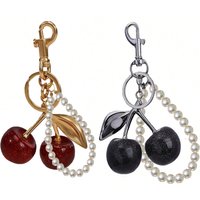 Jewelry & Accessories Leather Bag Retro Fashion Bag Pendant Keychain Cherry Pendant Simple Sweet Fruit Decoration Accessories