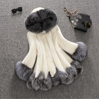 Clothing Coat Mid Length 2024 Winter Coat Large Fur Mink Slim Hooded Fur Thickened