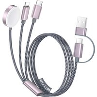 Travel Vacation Essentials 3 2 USB C Cable Apple Watch Charger iPhone 16 Charger Multi Charging Cable Portable Designed IWatch &iPhone