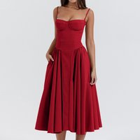 Elegant Strapless Wrap Dress – Sexy High Waisted Summer Dress Adjustable Ties Wrinkle Free Polyester Sizes S