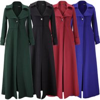 Autumn Winter Woolen Cashmere Coat One Button Long Coat Trench Coat Long Wool Jackets Fashion Windbreaker