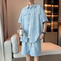 Clothing Spring Summer Hot Short Sleeved Shorts Suit Loose Student Daily Wear Outerwear Suit