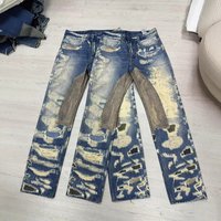 Clothing Annual Cattle King GVC Style Erosion Damage 3D Digital Printing Jeans High Street Print Flower Vibe Flared Pants U85