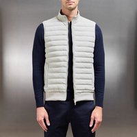  Clothing Quilted Down Vest Stand Collar Hybrid Jacket 