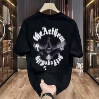 Clothing 2025 Summer Style Short Sleeved T Shirt European Goods Personalized Printing Round Neck Slim All Match Half Sleeved T Shirt