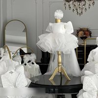Elegant Princess Dress With Butterfly Train – Sparkling Tulle Ball Gown For Girls' Birthday & Stage Performances