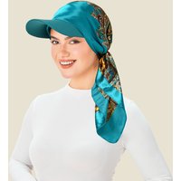 Scarves Printed Triangular Headscarf Hat Double Layer Satin Fabric Headscarf Hat Multiple Colors Available.