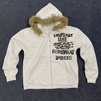 Clothing Zipper Hooded Sweatshirt Letter Printing Street Retro Fashion Trend Coats