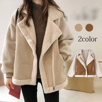  Short Faux Suede Fleece Jacket Cozy Winter Outerwear Loose Fit Bomber Style Casual & Commute