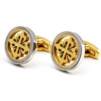 High quality copper stainless steel cufflinks men, suitable for business weddings. Cufflinks silver and gold, 20mm in