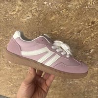 Shoes Retro German Training Shoes Round Head Contrast Striped Lace Up T Head Shoes Matching Flat Bottom Forrest Gump Shoes