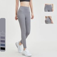 Mesh Panel Contrast High Waist High Elastic Breathable Running Fitness Underlay Pants