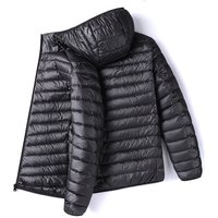Men's Clothing Autumn And Winter New Fashion Hooded Jacket Men's Light Down Jacket Short Style Trendy Casual Versatile 90 White Duck Down