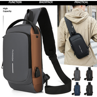 Men’s Bags New Style Password Lock Anti Theft Chest Bag Men’s Motorcycle Bag Outdoor Waterproof Shoulder Messenger Bag Usb Charging Chest Bag